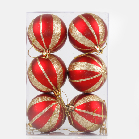 Christmas baubles x 6 pcs