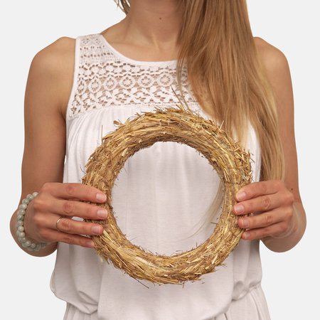 Straw wreath 20 cm