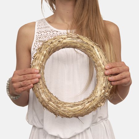 Straw wreath 25 cm