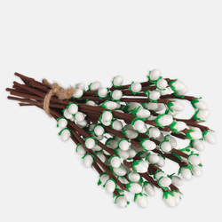 Medium willow twig with catkins and leaves x 24 pcs A126D