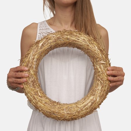 Straw wreath 35 cm