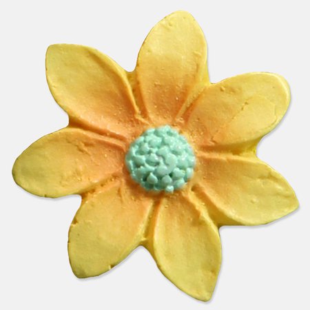 Yellow flower sticker x 8 pcs